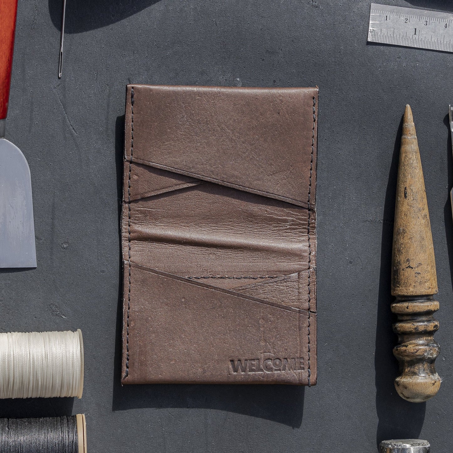 Future Man - Card Wallet - Brown